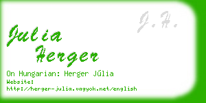 julia herger business card